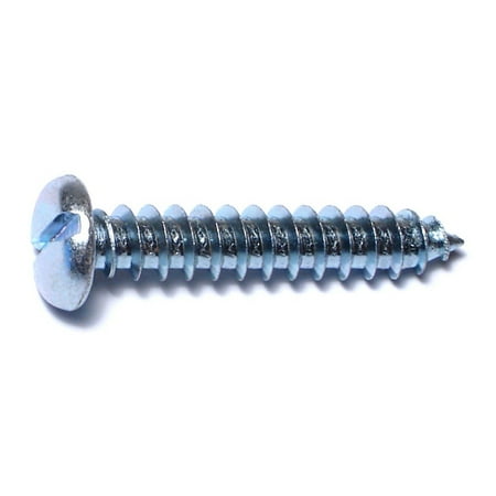 

#16 x 1-1/2 Zinc Plated Steel Slotted Pan Head Sheet Metal Screws SMSPS-631