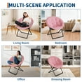 thumbnail image 3 of Yeshouse Silla de piso plegable extragrande con asiento de felpa antideslizante para adolescentes y adultos, ideal para dormitorio o sala de estar, 3 of 9