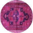 thumbnail image 1 of Ahgly Company Indoor Round Persian Purple Traditional Area Rugs, 4' Round, 1 of 4
