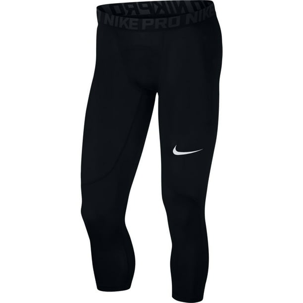 nike pro training cross over leggings in black