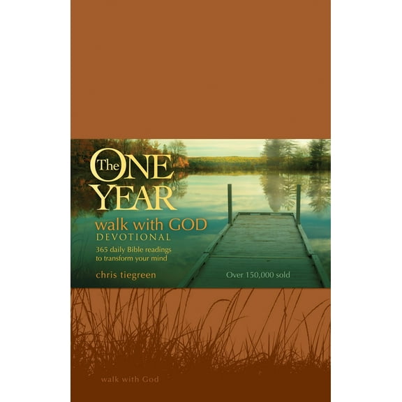 The One Year Walk With God Devotional-Tan LeatherLike