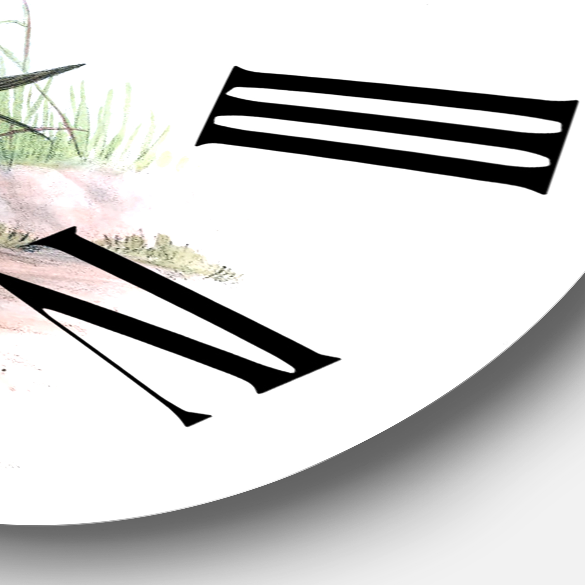 Designart 1 in Quartz Farmhouse Wall Clock