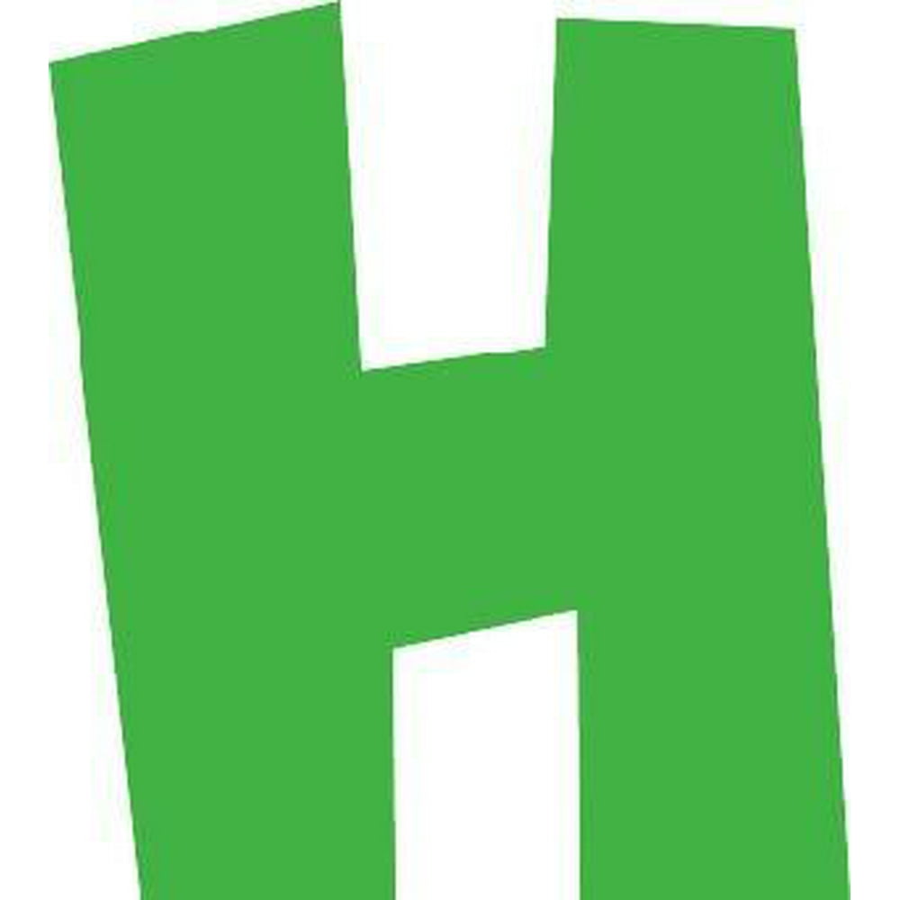Funny Colorful Alphabetical Letter H Cartoon Character Wall Art Sticker