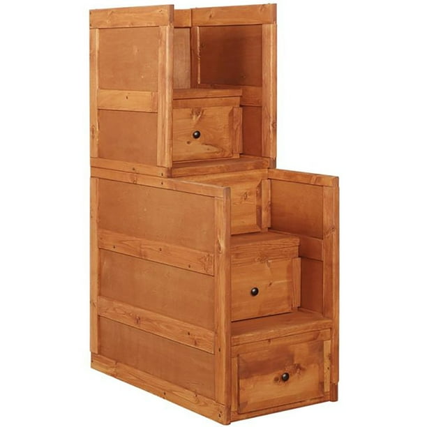 Bowery Hill 4 Drawer Stairway Chest in Amber Wash