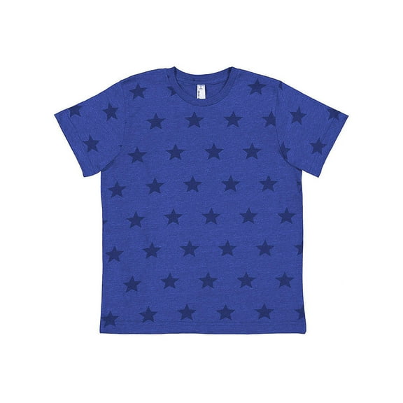 Code Five B04538755 Youth Star Print T-Shirt, Royal Star - Large