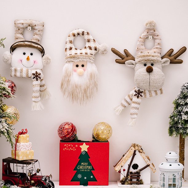 onlyliua para El Hogar Adorno En Papá Noel, Belleza y Belleza, Ideal En Puerta, Pared y Decoración En Fiesta Navideña.