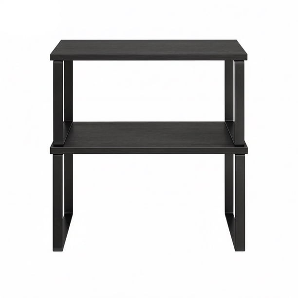 SONGMICS Especiero, Estante para Especias, Juego de 2, de Armario, Estante de Almacenamiento de Cocina Extensible, Negro