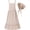 Khaki, variant on Vjnyvs Vintage Ruffle Apron with Headscarf, Cotton Linen Maid Style Chef Apron for Cooking Gardening