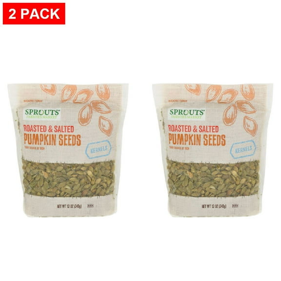 Sprouts Roasted Salted Pumpkin Seed Kernels 12 oz (Pack of 2)