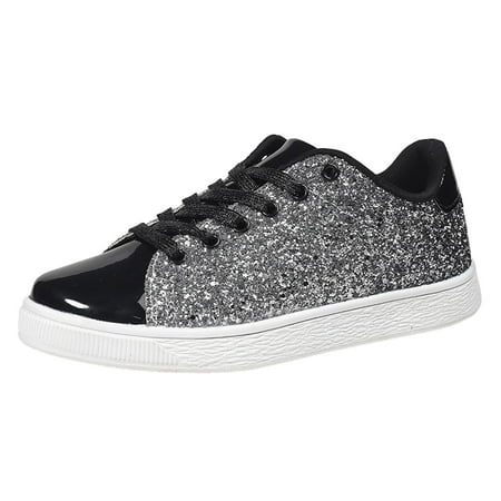 

WNVMWI Womens Shoes Slip-ons Loafers for Women Sneakers Mesh Shoes Women Ladies Lace Up Board Shoes Colourful Sequins Fine Glitter Casual Low Top Single Shoes Loafers Flat Shoes Footwear