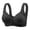 Black, variant on NIEWTR Bras for Older Women No Underwire Full Coverage Front Closure Senior Cotton Bra Push Up Padded Bralettes(Light Yellow,M)