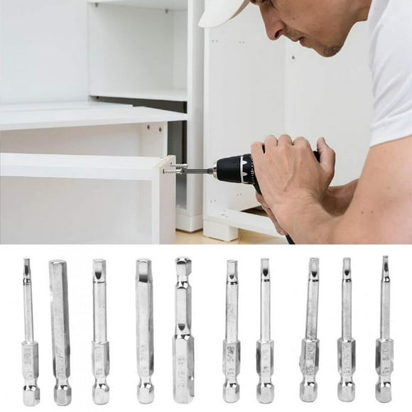 Puntas de destornillador Bling Bling 10 piezas de Acero S2 hexagonal