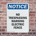 thumbnail image 4 of (2 Pack) No Trespassing Warning Electric Fence OSHA Notice Sign 10 Inch X 14 Inch Plastic Sign, Weather Resistant, UV Protected for Workplace, Business, and Construction Site, Made in, 4 of 8