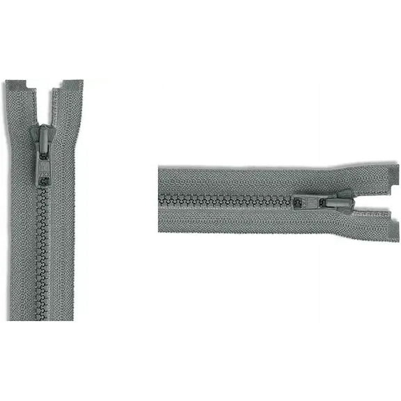 YKK #3 Molded Vislon Dark Grey Lightweight Jacket Separating Zipper - Color: Dark Grey #578 - Made in The United States (1 Zipper Per Pack) (32" Inches)