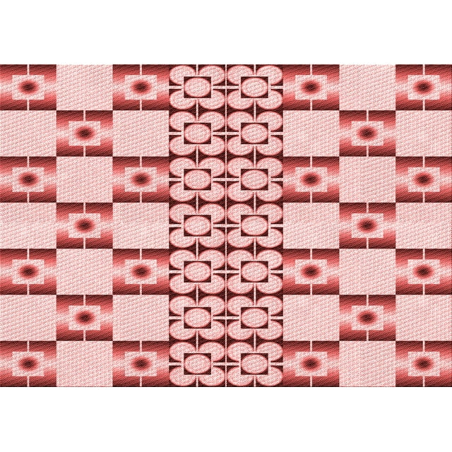 Ahgly Tapis Rectangulaire Lavable en Machine Rouge Pamplemousse Transitionnel, 5 Pieds x 7 Pieds