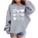 thumbnail image 1 of Sudadera con capucha y estampado de corazón de San Valentín, sudadera de manga larga para niños y niñas, chaqueta para niñas de talla mediana y grande., 1 of 7