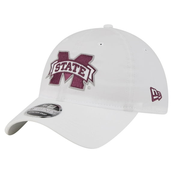 Men's New Era White Mississippi State Bulldogs Active Ripstop 9TWENTY Adjustable Hat