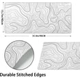 thumbnail image 3 of XXL Large Gaming Mouse Pad, Topographic Map Extended Desk Pad Non-Slip Rubber Base 35.4\u201dx15.8\u201d with Stitched Edges White Desk Pad Keyboard Pad Computer Laptop for Home Office Work, 3 of 6