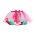 thumbnail image 4 of Spazoro Toddler Girls Tutu Dance Skirts, Rainbow Mesh Leisure Bow Knot Princess Skirts for Child Girls Pink Size 2-4 T, 4 of 9