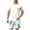 C-White, variant on GERsome Mens Pajama Sets Short Sleeve Crewneck Tops and Shorts 2 Piece Lounge Sets Summer Soft Lightweight Nightwear M-3XL