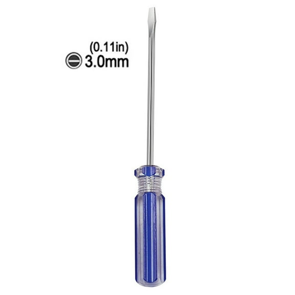 3mm Screwdriver Slotted Cross Type Screw Driver Electrician Insulated Security Repair Hand Tool Workshop Equipment, Slotted Screwdriver