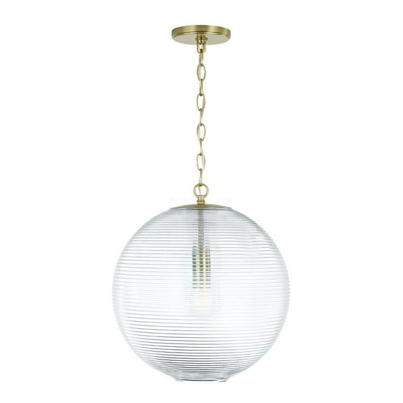 1 Light Pendant In Minimalist Style-16.75 Inches Tall And 15 Inches Wide-Matte Brass Finish    -Traditional Installation Capital Lighting 349911Ma
