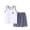 White, variant on CYRBOKO Boys Summer Outfit Sets, 2 Pieces Casual Cotton Athletic Tank Top Sets White Size 14-16 T