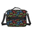 thumbnail image 2 of Game Controller Black Pattern Insulated Lunch Bag with Shoulder Strap and Bottle Holder,Bento School Lunch Bag Box,11x9.5x3.5 Inches, 2 of 5