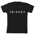 thumbnail image 3 of Friends TV Show Logo Boy's Black T-shirt-XL, 3 of 5