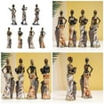 thumbnail image 2 of African Lady Resins Sculpture Ethnic Tribal Woman Statues Exotic Figurine Tabletop Decors for Home Office Living Room, 2 of 9