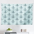 thumbnail image 1 of Anchor Tapestry, Pattern with Anchors Modern Adventurous Striped Coastline Marine, Fabric Wall Hanging Decor for Bedroom Living Room Dorm, 2 Sizes, Pale Blue Dark Green, by Ambesonne, 1 of 1