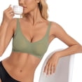 thumbnail image 6 of Gealkoca Wirefree Seamless Bra for Women Jelly Bras No Underwire Push Up Bra Soft Comfortable Bralette Full Coverage Solid Color V Neck Everyday Bras, 6 of 6