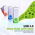 thumbnail image 4 of Unidad flash Wooolken de 64 GB, USB 2.0, giratoria, metal, paquete de 10 unidades, con cordón, 4 of 8