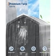 thumbnail image 5 of 7X12 FT Heavy Duty Outdoor Storage Shed with Roll-Up Door - Waterproof Portable Shelter for Tools & Equipment, Rust-Resistant Steel Frame,Grey, 5 of 7
