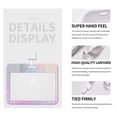 thumbnail image 4 of Susaid Rainbow Unicorn Party Print ID Badge Holder with Double-Sided Windows Horizontal Hard Plastic Case Black Card Protector Pouch for Office School ID Credit Cards, 4 of 7