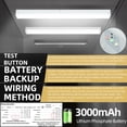 thumbnail image 4 of 4FT LED Wraparound Emergency Stairwell Light, Battery Backup, IP20, 20W(2500lm)/40W(5000lm), 3/4/5000K CCT Selectable, 100-277V, Flush Mount Commercial LED Wrap Shop Ceiling Light Fixture, FCC, 4 of 13