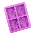 thumbnail image 1 of Premium 4-Cavity Silicone Mold for Handmade Soap & Chocolate - European Wave Flower Design, High-Temp Resistant, Easy-Release DIY Tool for Soap Making Enthusiasts, Reusable Craft Accessory, 1 of 5