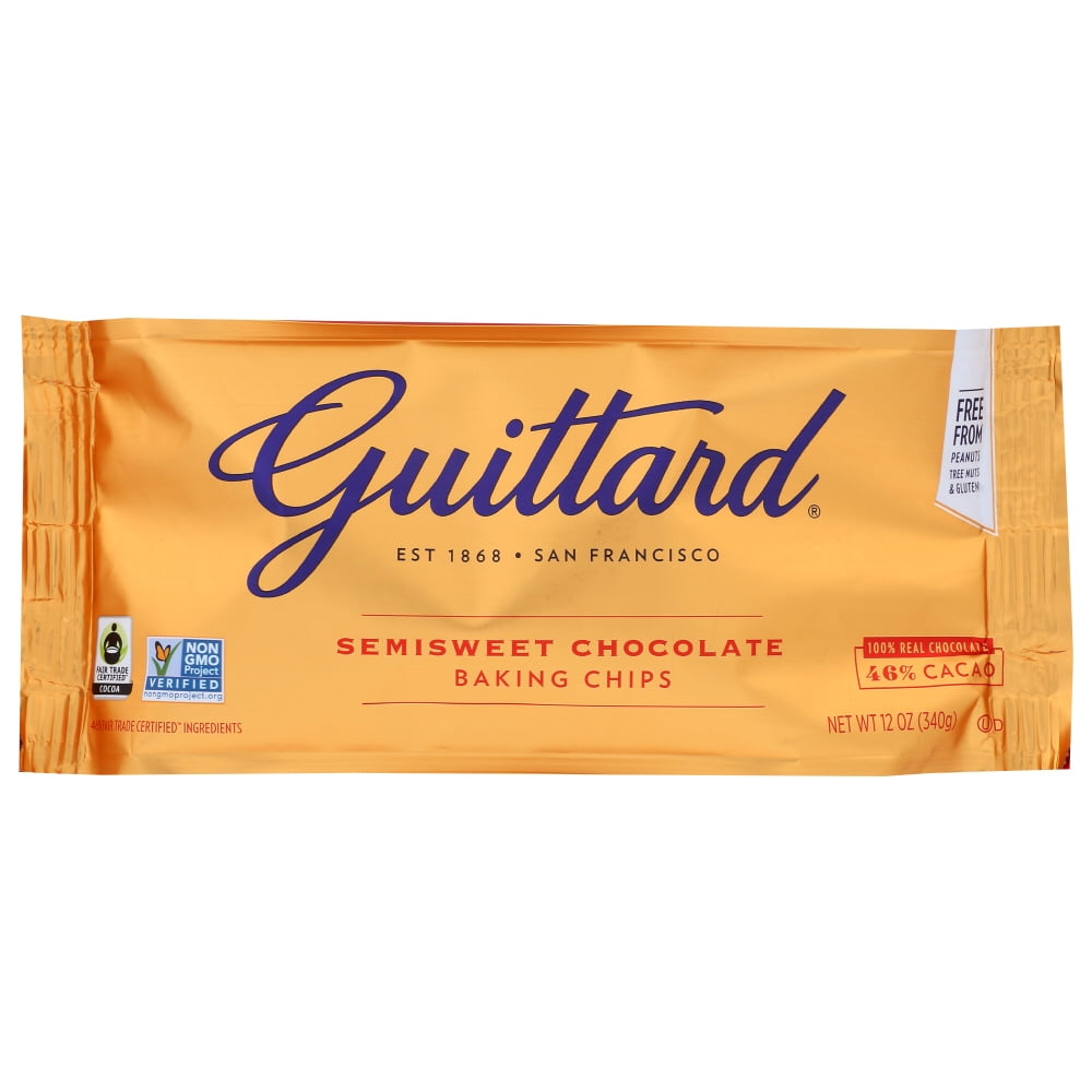 Guittard Baking Chips, Semisweet Chocolate, 12 Oz