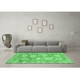 thumbnail image 3 of Ahgly Company Indoor Square Abstract Emerald Green Modern Area Rugs, 4' Square, 3 of 4
