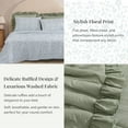 thumbnail image 4 of Full Comforter Set - 7 Pieces Ruffle Sage Green Bedding Sets, Shabby Chic Farmhouse Bed in a Bag Full with Ruffle Comforter, Floral Sheets, Pillowcases & Shams, 4 of 7