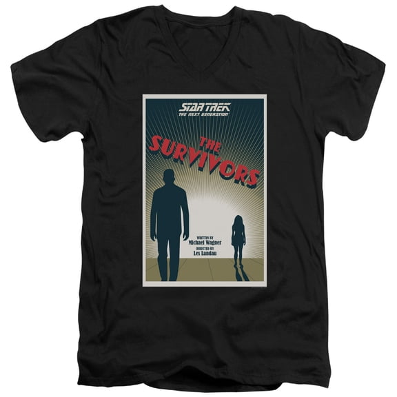 Star Trek - Tng Season 3 Episode 3 - Slim Fit V Neck Shirt - X-Large