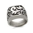 thumbnail image 1 of Mens Titanium Pattern Signet Ring, 1 of 4