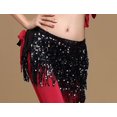 thumbnail image 4 of Falda con borlas para danza del vientre para mujer, atuendos de actuación, ropa de festival, falda con borlas para danza del vientre, falda con lentejuelas estilo bohemio, disfraz rave para, 4 of 6