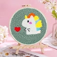 thumbnail image 3 of Punch Needle Embroidery Starter Kits with Pattern for Kids Adults Beginners - Cartoon Unicorn, 3 of 7