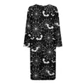 thumbnail image 5 of Xoenoiee Bat Spider Web Print Women Zipper Robe Halloween Long Sleeve Zip Up House Coat Loungewear Lightweight Full Length Nightgown with Pockets, Size S, 5 of 7