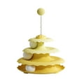 thumbnail image 2 of 3-Tier 3-Ball Interactive Cat Turntable Toy, Spinning Disk Design for Kittens and Adult Cats, Puzzle Toy That Distracts Relieves Boredom, Encourages Exercise and Hunting Instincts, Yellow, 1pc, 2 of 9