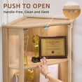 thumbnail image 5 of LELELINKY Display Cabinet with Glass Door & LED Lights, 65" 4-Tier Curio Cabinet, Modern Glass Display Case for Living Room & Bedroom, Natural Oak, 5 of 10
