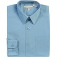 thumbnail image 3 of Boy's Regular Fit Long Sleeve Standard Cuff Pocket Uniform Casual Dress Shirt, 3 of 3