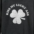 thumbnail image 3 of Instant Message - Kiss My Lucky - Women's Lightweight French Terry Long Sleeve Shirt, 3 of 6