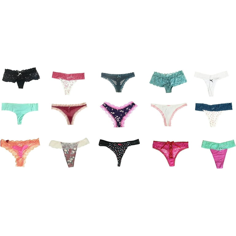 Jooniyaa Women Variety of Underwear Pack T-Back Thong G-String Panties 